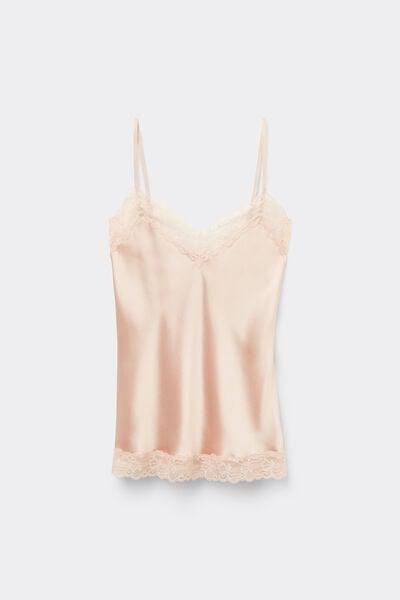 Pink Lace And Silk Top, 5601_852J, large image number 2