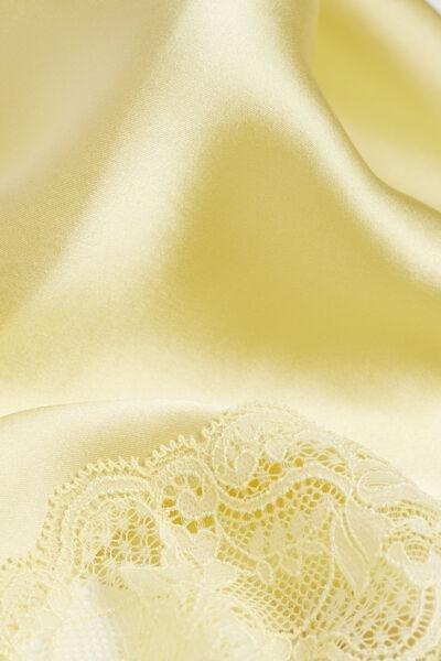 Pastel Yellow Lace And Silk Top, , large image number 4