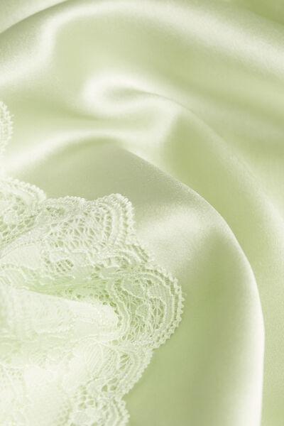 Intimissimi Light Green Lace And Silk Top | Azadea Qatar