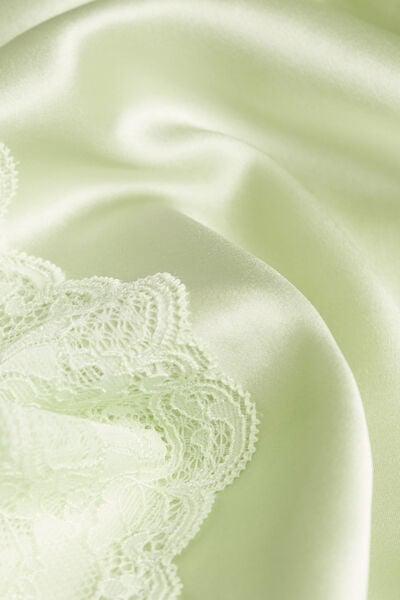 Light Green Lace And Silk Top, , large image number 4