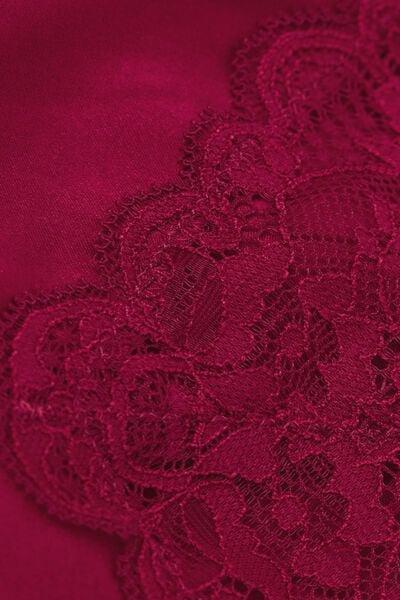 Red Lace And Silk Top, 5601_940J, large image number 4