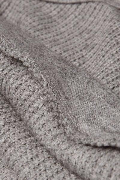 Grey Tricot-Effect Viscose Top, 5601_043K, large image number 4