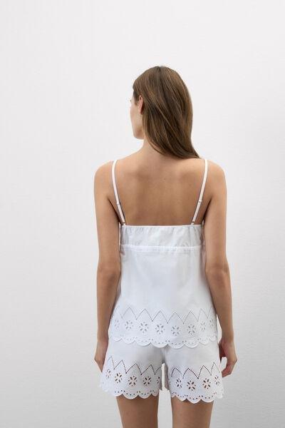 White Made With Love Cotton Broderie Top, White, medium