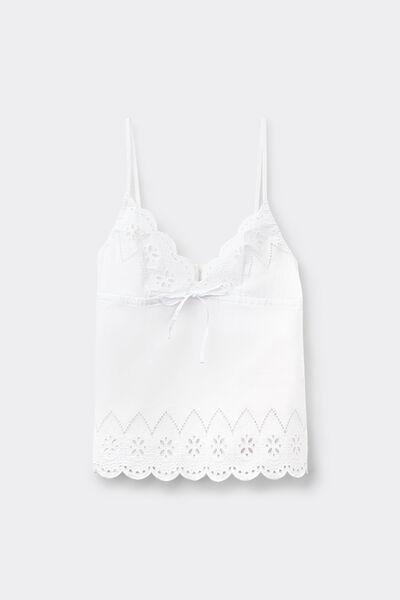 White Made With Love Cotton Broderie Top, White, large image number 3