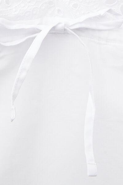 White Made With Love Cotton Broderie Top, White, large image number 4
