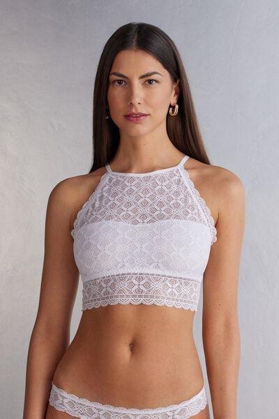 White Lace Bra Top, , large image number 0