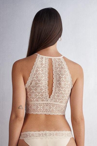 Pink Silk Lace Bra Top, , large image number 3