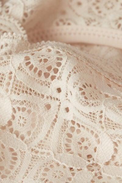 Pink Non-Wired Lace Bra Top, Silk, large image number 4