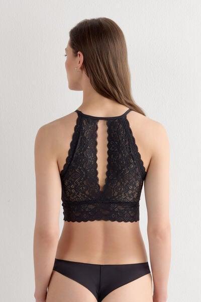 Black Lace Bra Top, Black, large image number 5