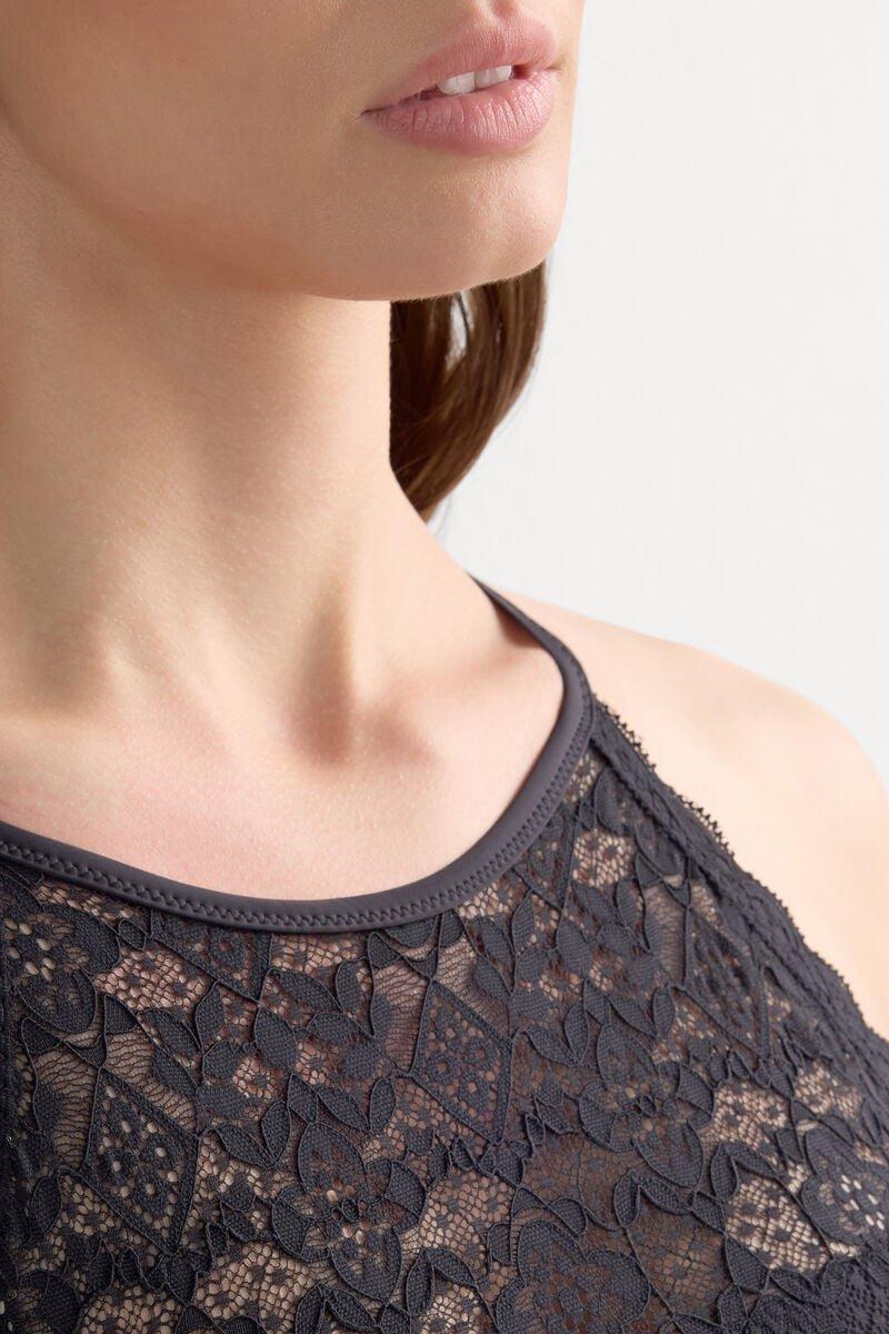 Black Lace Bra Top, Black, large image number 6