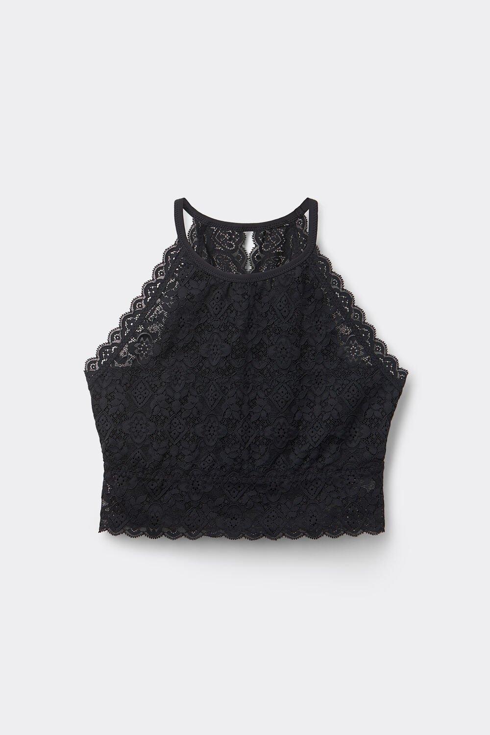 Black Lace Bra Top, Black, large image number 7