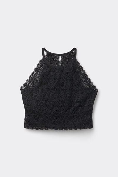 Black Lace Bra Top, Black, large image number 8