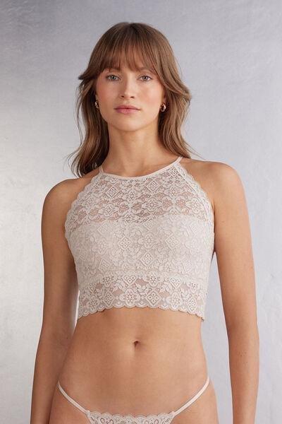 Cream Lace Bra Top, , large image number 0