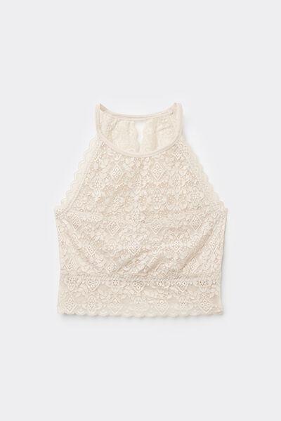 Cream Lace Bra Top, , large image number 2
