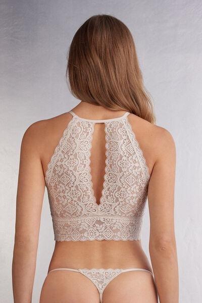Cream Lace Bra Top, , large image number 3