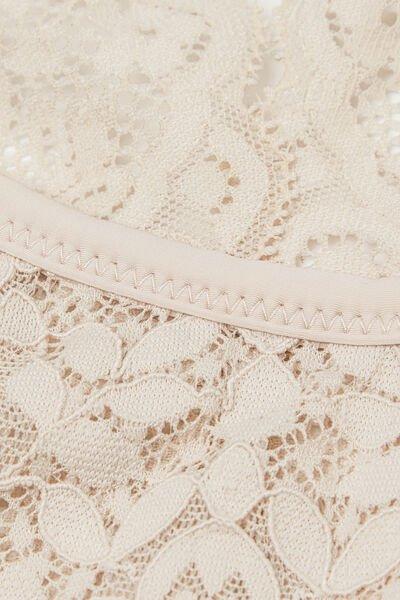 Cream Lace Bra Top, Silk, large image number 9