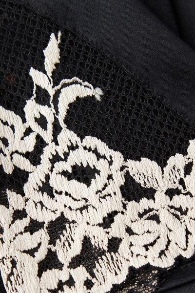 BLACK/IVORY Pretty Flowers Silk Shorts, , large image number 4