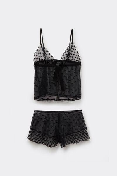 Black The Love Club Two-Piece Lingerie Set, Black, large image number 3