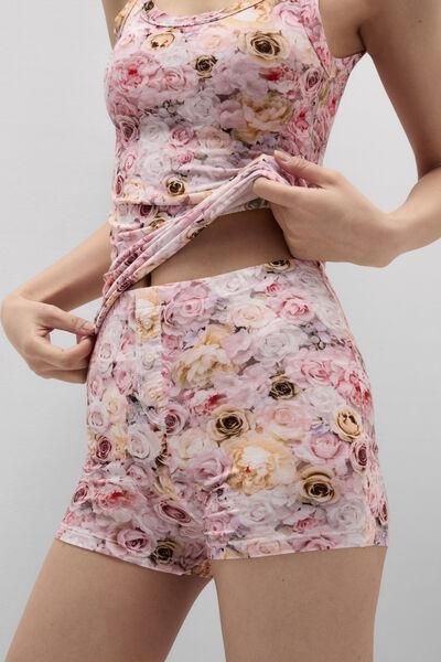 Pink I Bloom For You Printed Pyjama Set, 5601_062K, large image number 5
