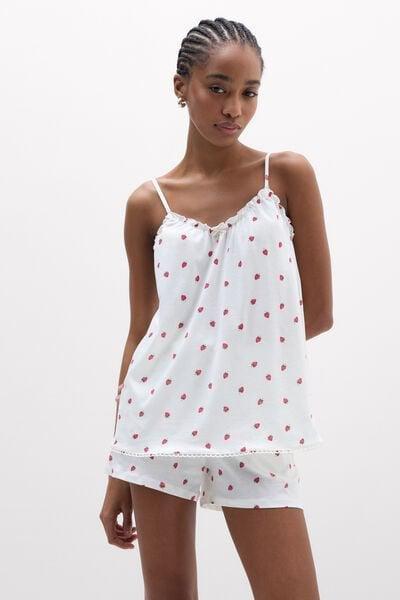White Sweet As A Berry Ultra fresh Cotton Pyjama Set, 5601_114K, large image number 1