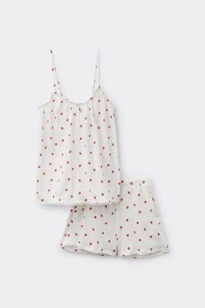 White Sweet As A Berry Ultra fresh Cotton Pyjama Set, 5601_114K, large image number 3