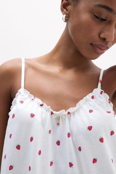 White Sweet As A Berry Ultra fresh Cotton Pyjama Set, 5601_114K, large image number 5