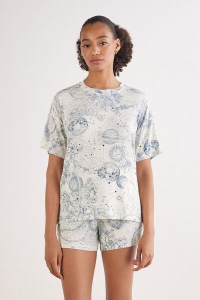 Cream Luxury Dreams Printed Pyjama Set, , medium