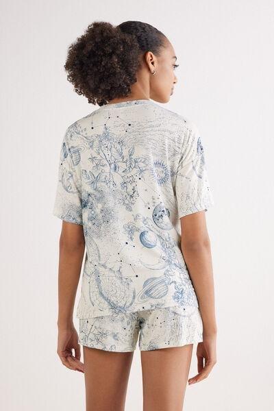 Cream Luxury Dreams Printed Pyjama Set, , large image number 3