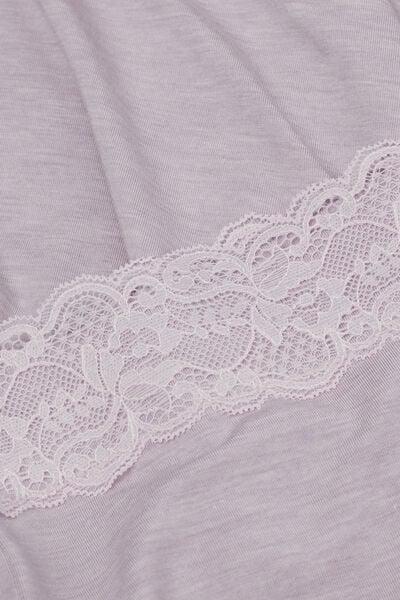 Lilac Short Modal And Lace Pyjama Set, 5601_068K, large image number 4