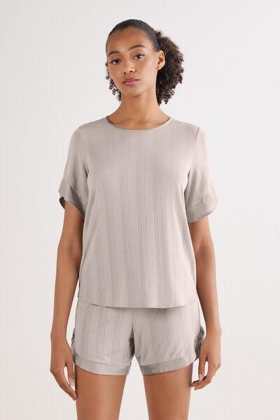 Beige Delicate Alchemy Short Modal Pyjama Set, , large image number 0
