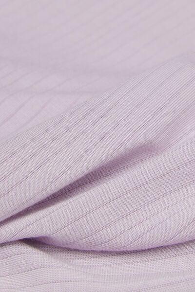 Lilac Soft Lounge Short Ribbed Modal Pyjama Set, 5601_056K, large image number 4