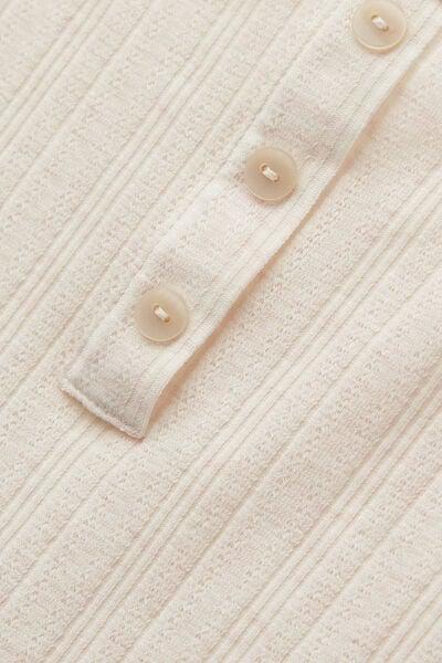 ALMOND ROSE MELANGE Sweet Pointelle Short Pyjamas, 5601_070K, large image number 4