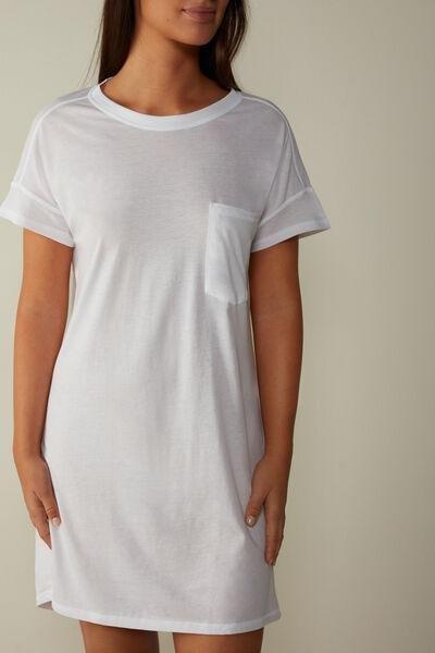White Ultrafresh Supima Cotton Nightdress, , large image number 0
