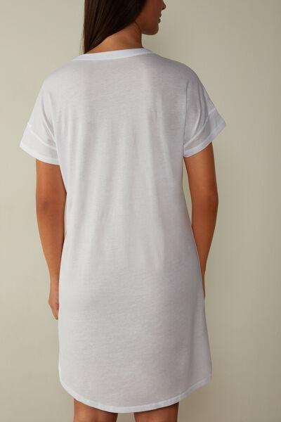 White Ultrafresh Supima Cotton Nightdress, , large image number 3