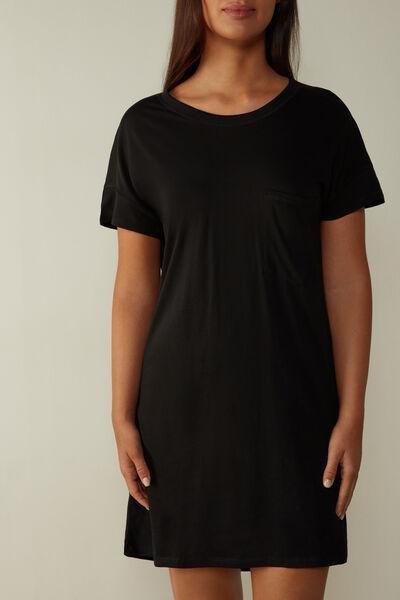 Black Ultrafresh Supima Cotton Nightdress, , large image number 1