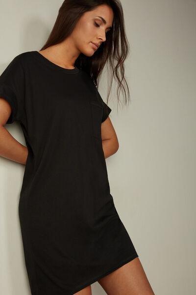 Black Ultrafresh Supima Cotton Nightdress, , large image number 2