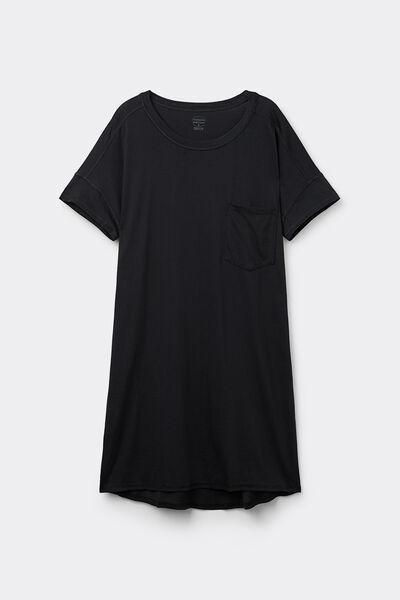 Black Ultrafresh Supima Cotton Nightdress, , large image number 3