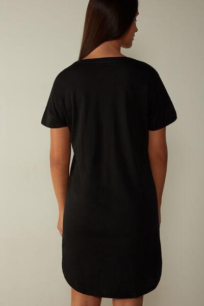 Black Ultrafresh Supima Cotton Nightdress, , large image number 4