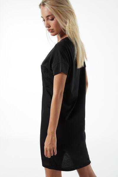 Black Ultrafresh Supima Cotton Nightdress, , large image number 5