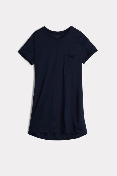 Blue Ultrafresh Supima Cotton Nightdress, , large image number 2