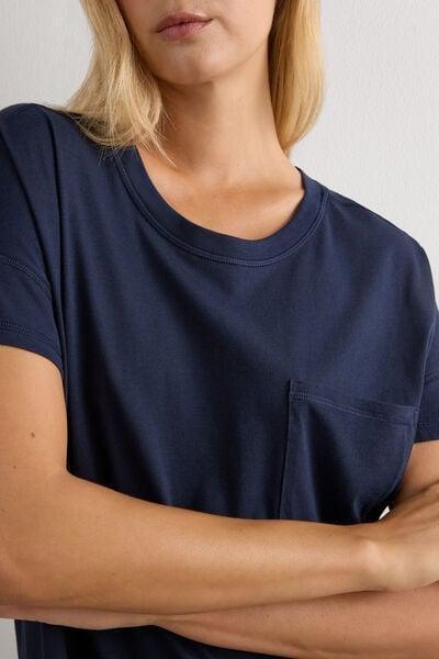 مكث"ة الأزرق supima "ائقة النضارة؟ باس النوم القطن ، للنساء, Intense Blue, large image number 6