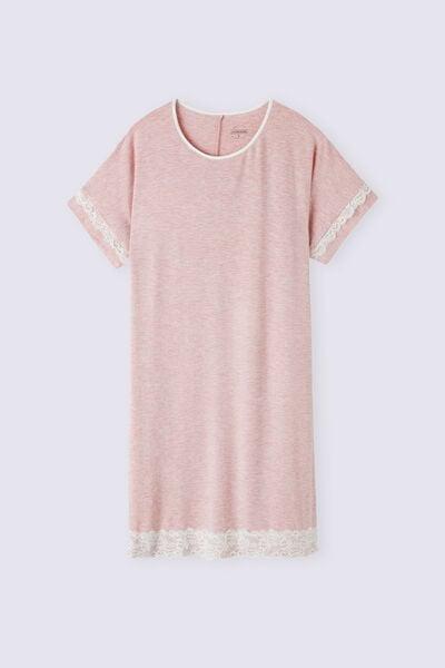 Pink Short-Sleeved Nightdress, 5601_008J, large image number 3