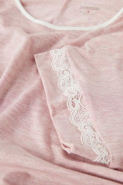 Pink Short-Sleeved Nightdress, 5601_008J, large image number 4
