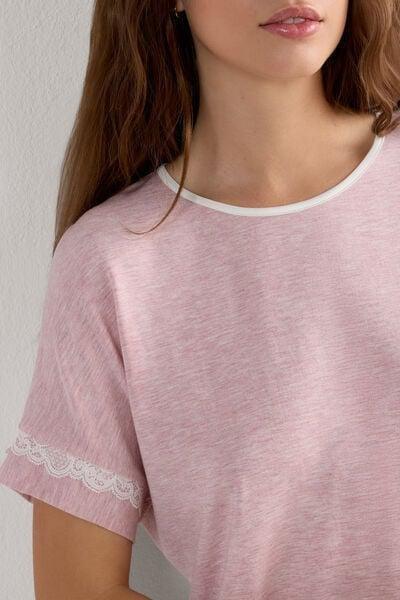 Pink Short-Sleeved Nightdress, 5601_008J, large image number 5