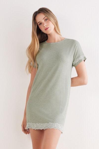 Green Short-Sleeved Nightdress, , large image number 2