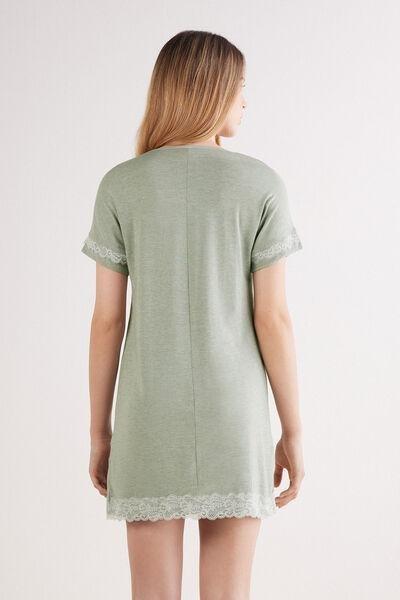 Green Short-Sleeved Nightdress, , large image number 3
