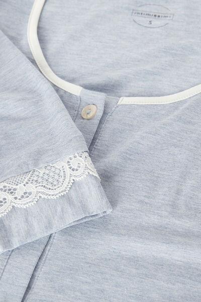 Blue Button-Down Nightdress, , large image number 4