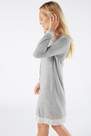 Intimissimi - Light Grey Blend Button-Front Nightdress With Lace Detail, Women