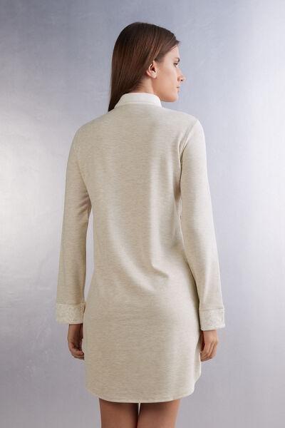 Intimissimi - Beige Modal With Wool Button-Down Nightie