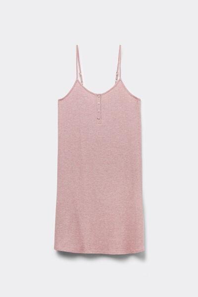 Pink Spaghetti Straps Nightdress, , large image number 2